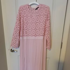 Long sleeve pink dress